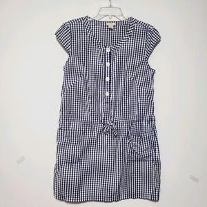 J crew gingham summer cap slv dress sz 12